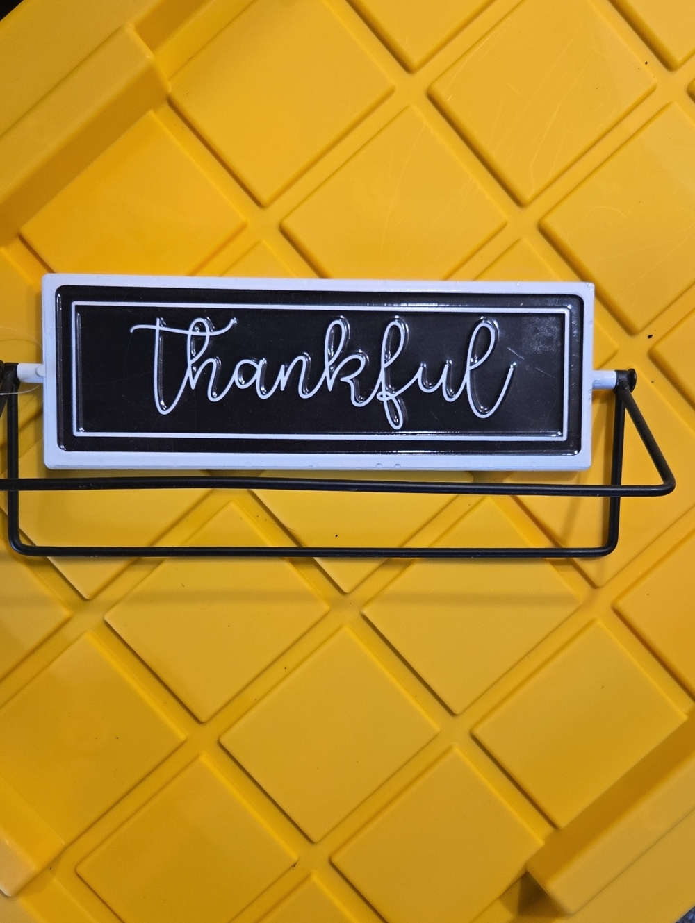 Thankful Wall Sign - Black & White
